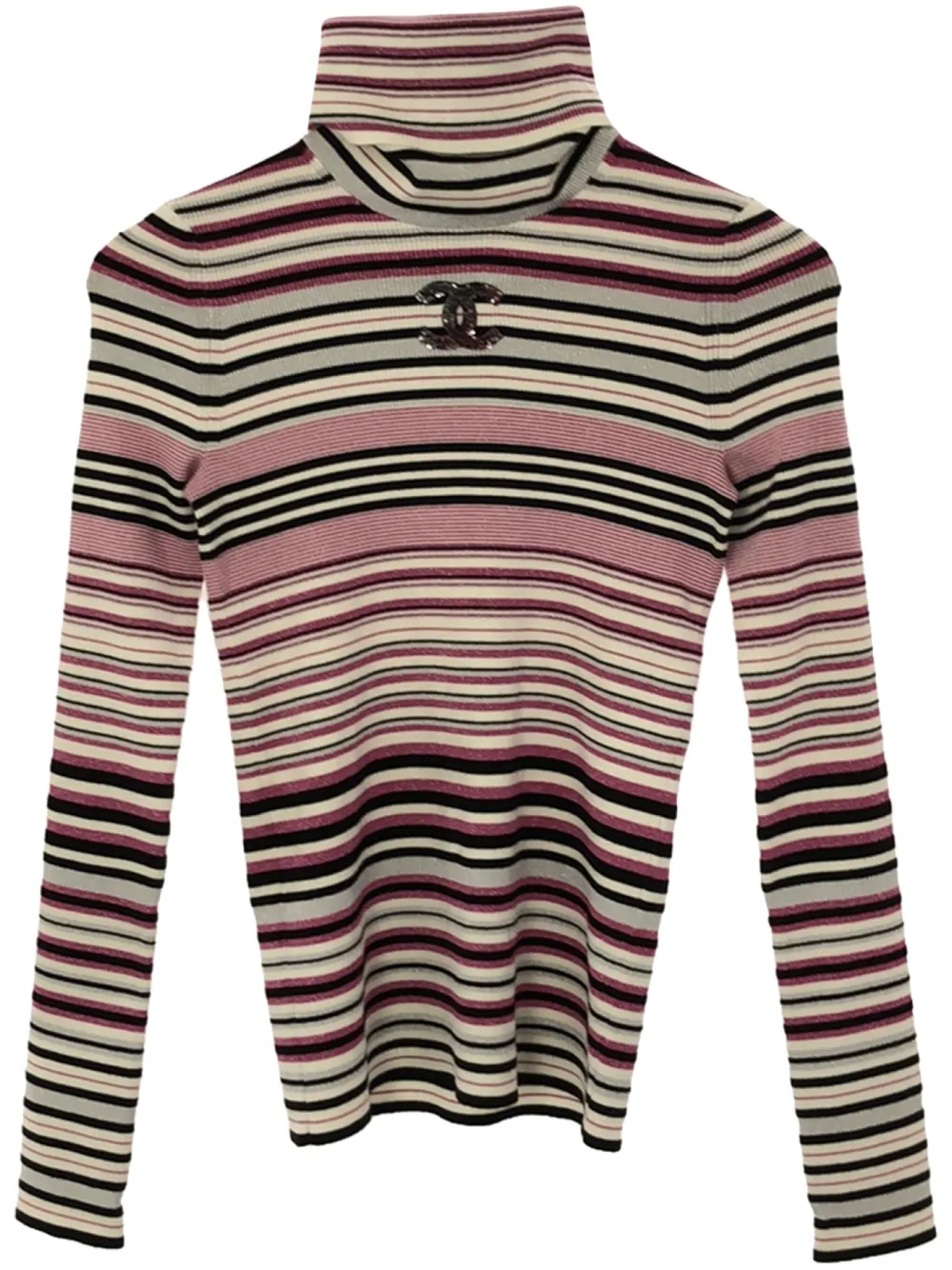 CHANEL Pre-Owned سويتر مخطط 1986-1988 | ألوان محايدة | Image 1