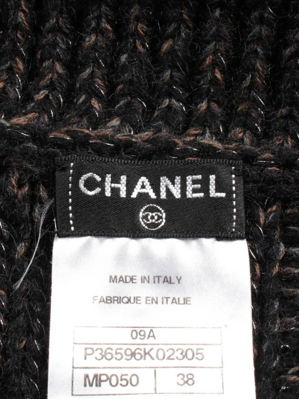 Pre-owned Chanel 1986-1988 Marl-knit Cardigan In Black