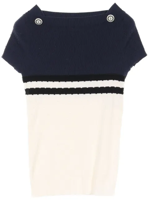 CHANEL Pre-Owned Top bicolore 1986-1988