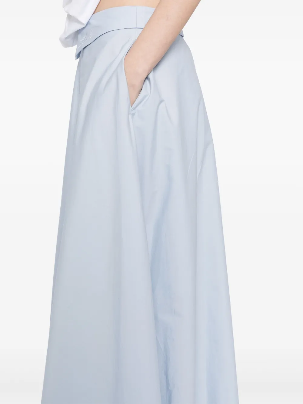 Shop Karl Lagerfeld Poplin Skirt