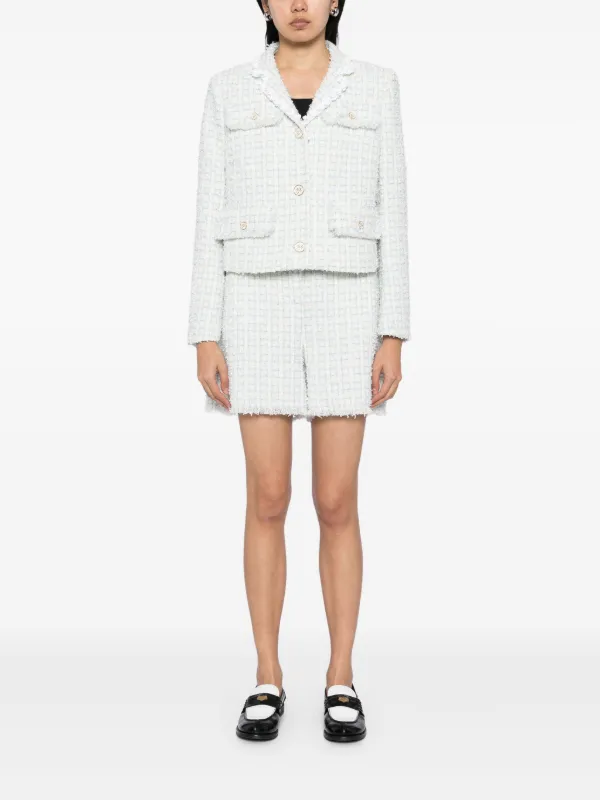 Karl Lagerfeld ブークレ ジャケット | ホワイト | FARFETCH JP