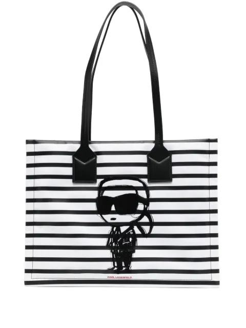 Karl Lagerfeld Ikon Striped Medium tote bag