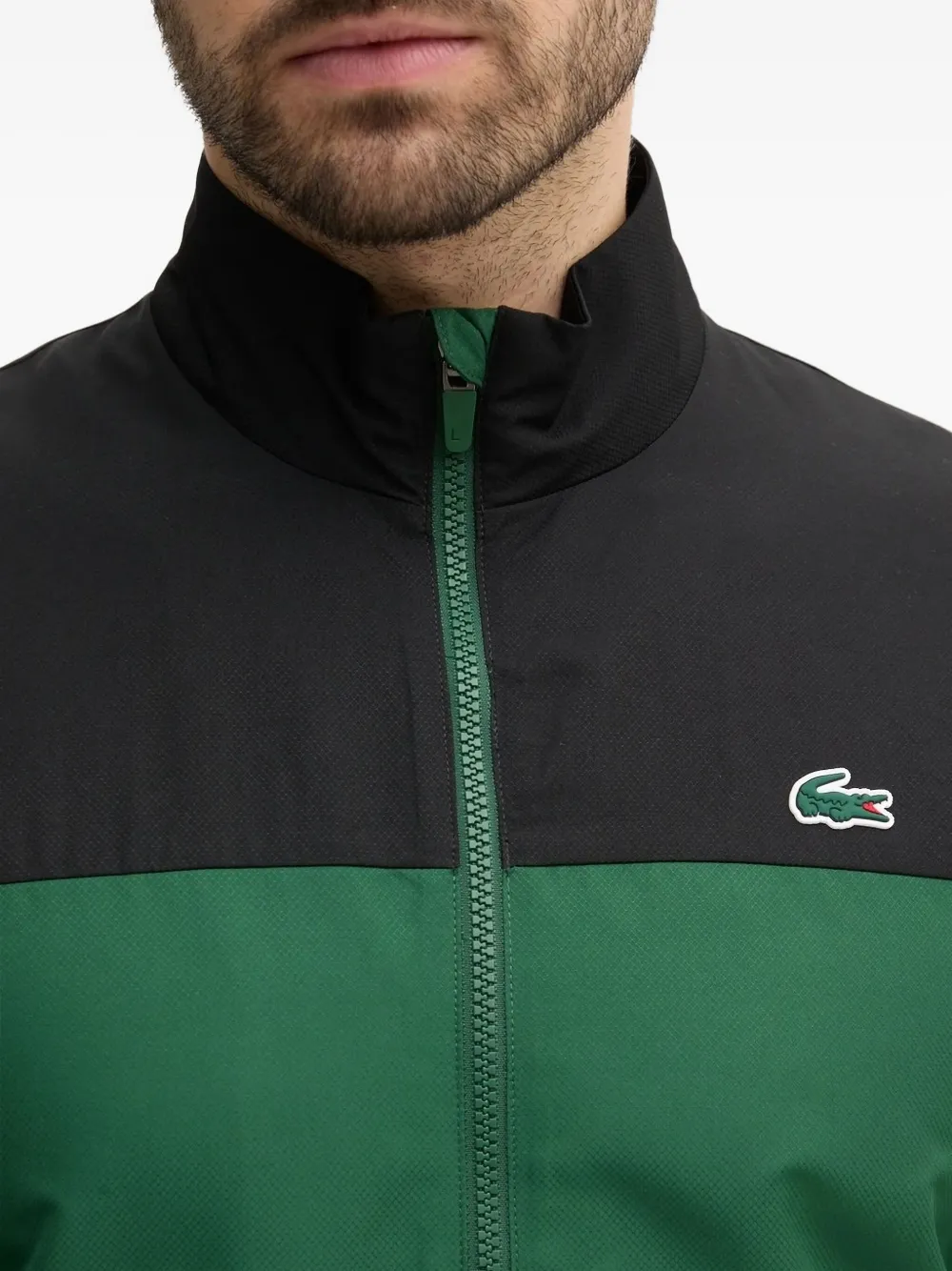 Lacoste Trainingspak met colourblocking Groen