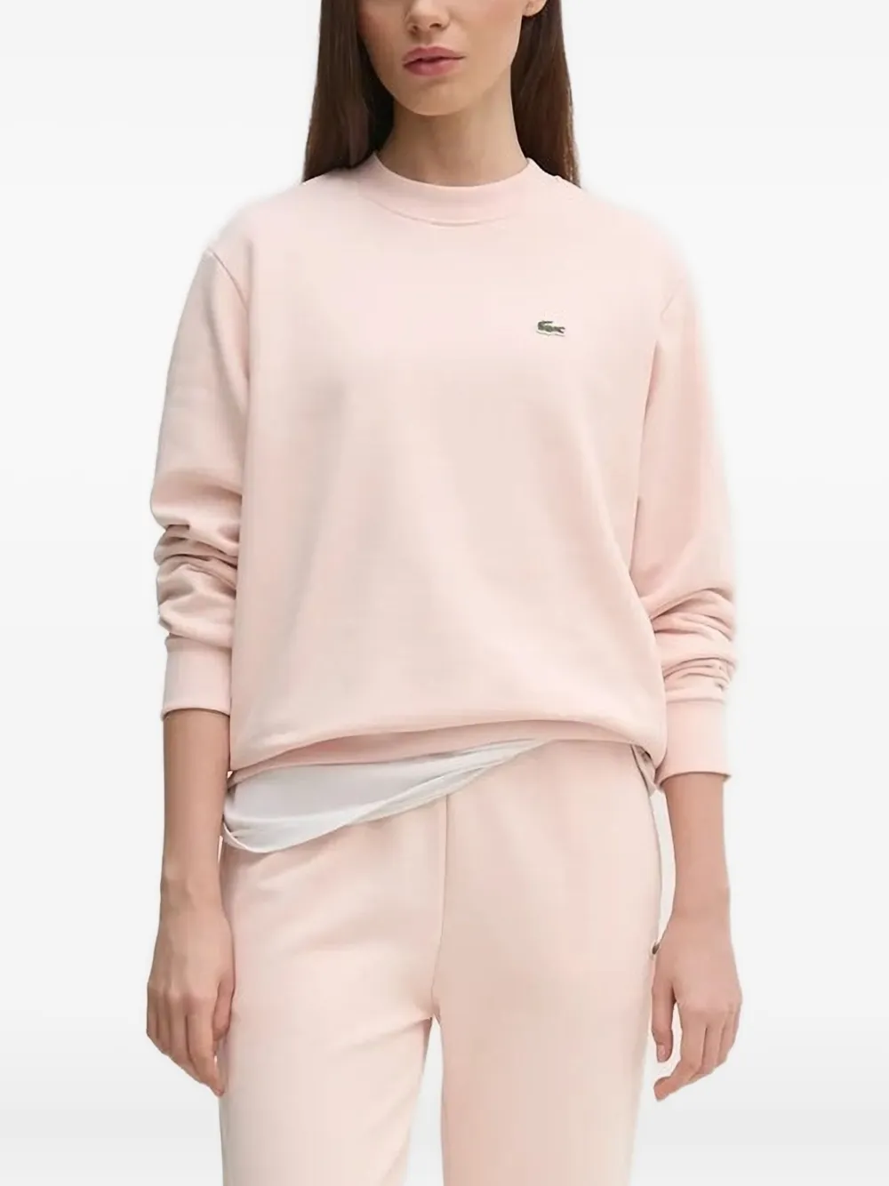 Lacoste Sweater met logopatch Roze
