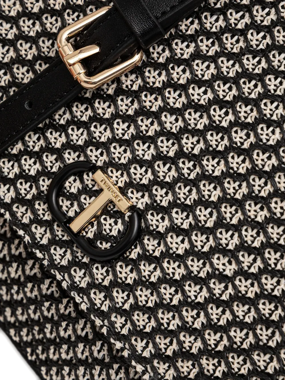 TWINSET MESH-EFFECT CANVAS BAG