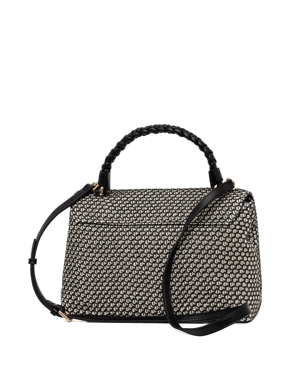 TWINSET mesh-effect canvas bag - Zwart