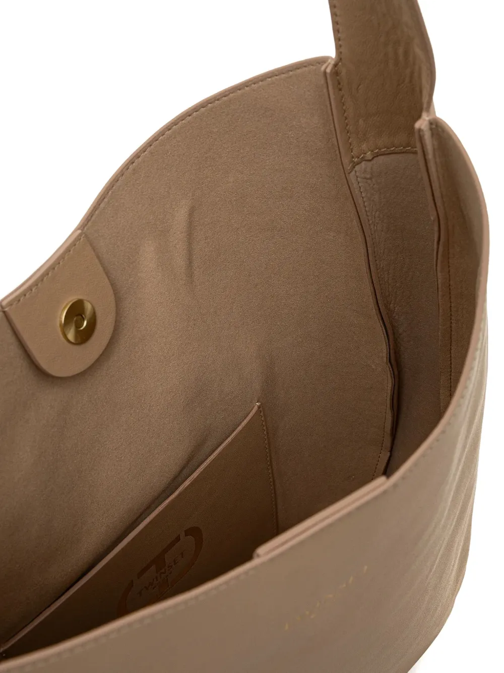 TWINSET Schoudertas met logo-stempel Beige
