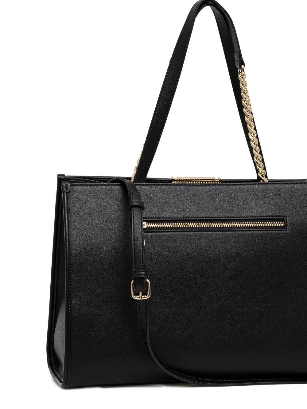 TWINSET Shopper met gegraveerd logo Zwart