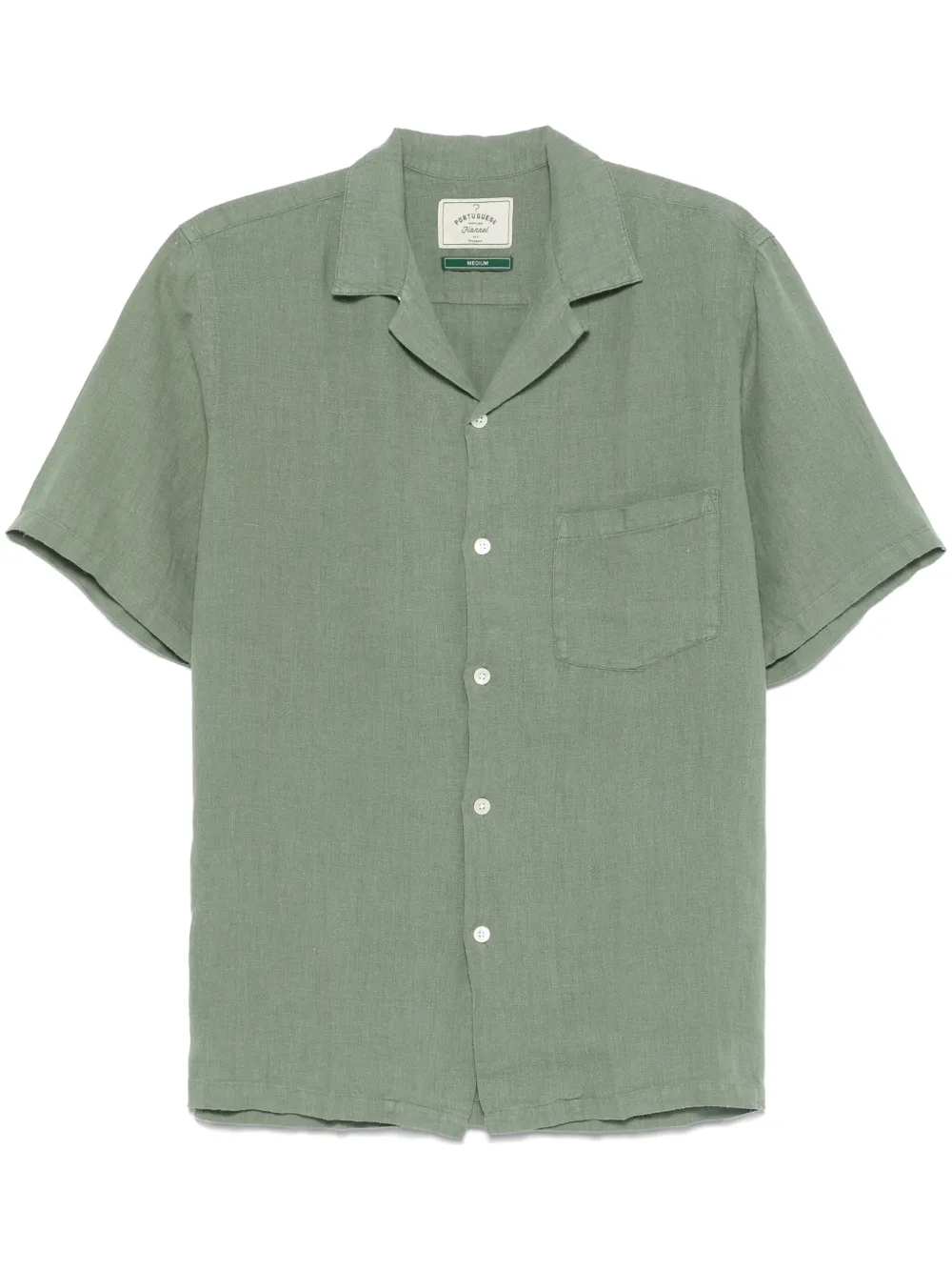 linen camp collar shirt