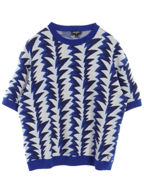 CHANEL Pre-Owned 1986-1988 intarsia-knit T-shirt