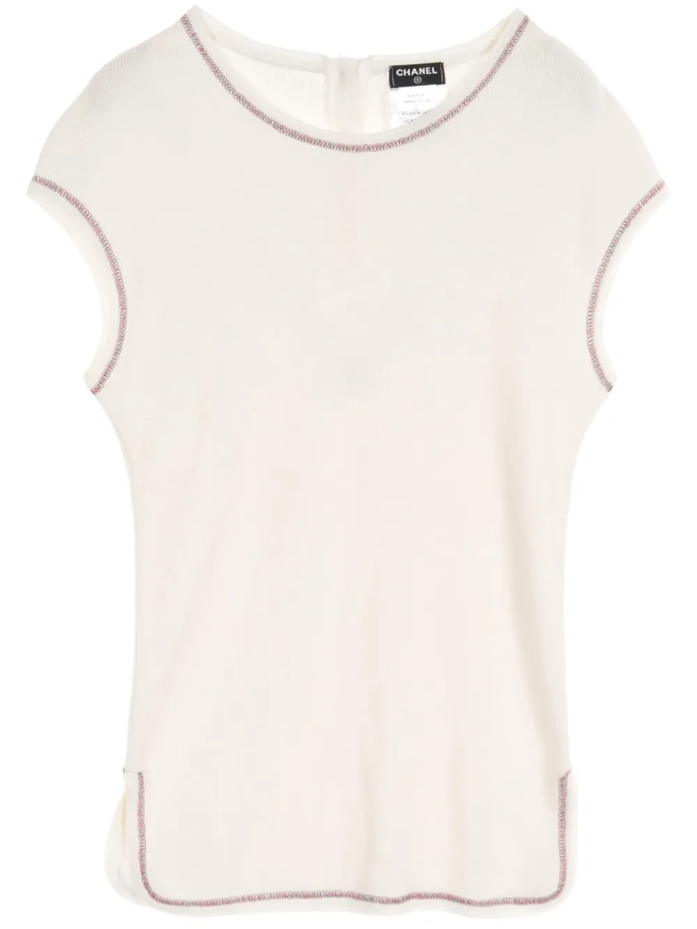 Pre-owned Chanel 1986-1988 Knitted Top In White