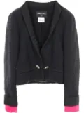 CHANEL Pre-Owned 1986-1988s boucle tweed jacket - Black