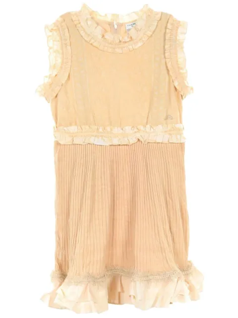 CHANEL Pre-Owned vestido corto con volantes 1986-1988