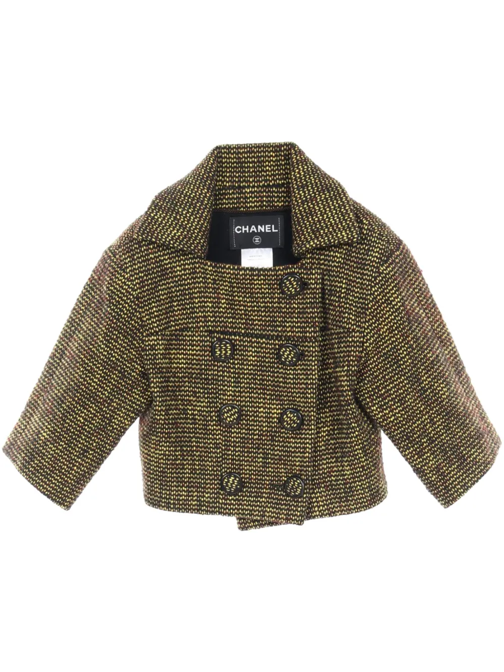 CHANEL Pre-Owned 1986-1988 tweed jacket | Yellow | Image 1