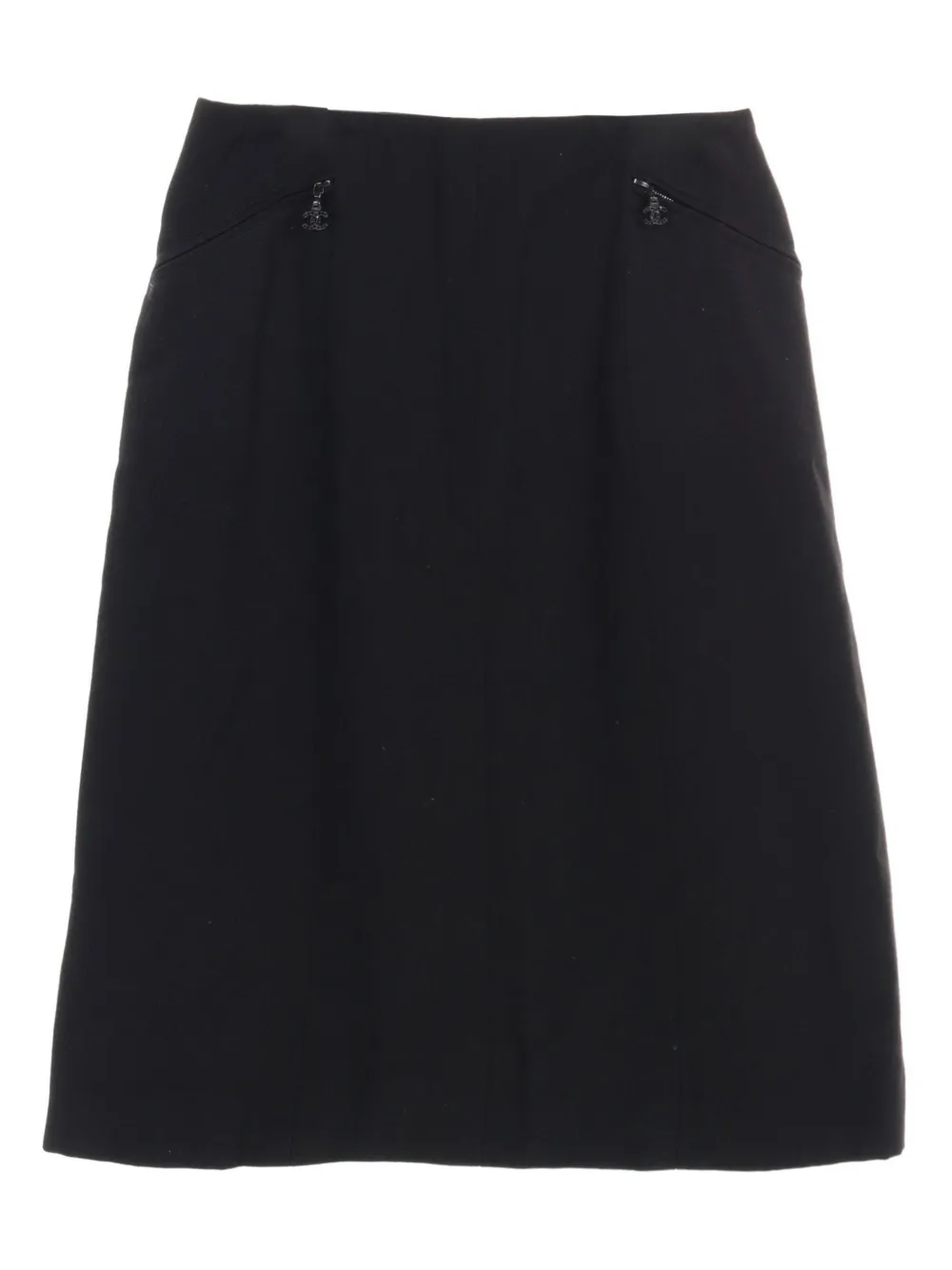 Pre-owned Chanel 1986-1988 Coco Mark Skirt Suit In Black