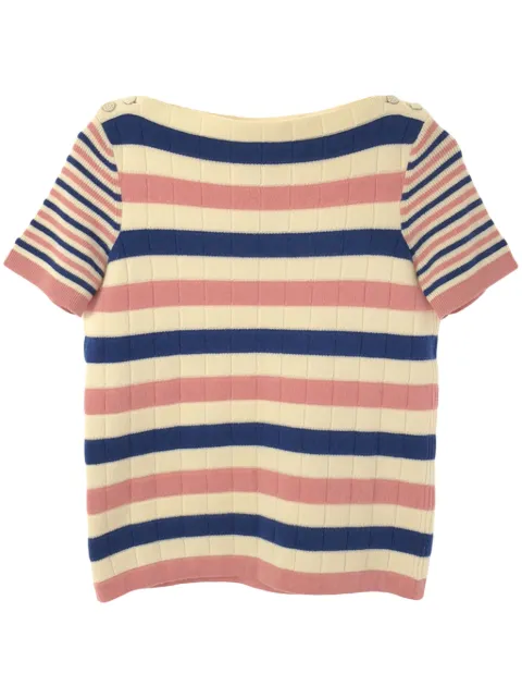 CHANEL Pre-Owned 1986-1988 striped knitted T-shirt