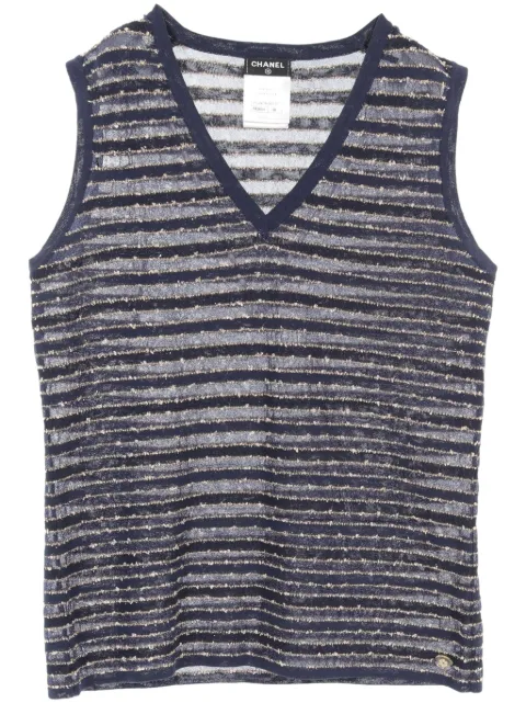 CHANEL Pre-Owned 1986-1988s Rame Stripes vest