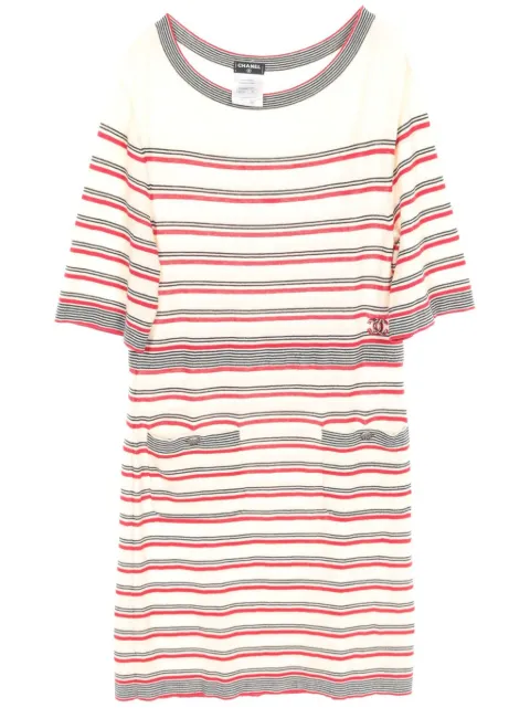 CHANEL Pre-Owned 1986-1988 striped mini dress