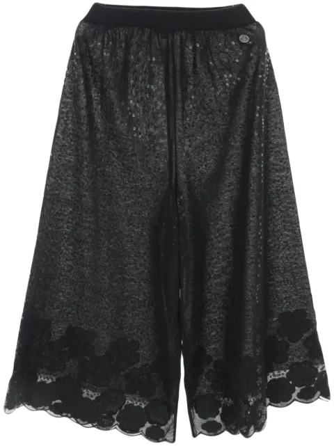 CHANEL Pre-Owned pantalones bordados con lentejuelas 1986-1988