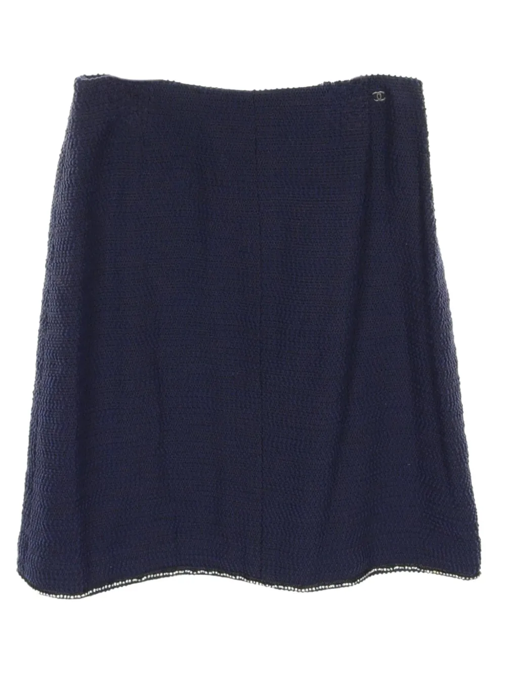 Pre-owned Chanel 1986-1988 Tweed Skirt Suit In Blue