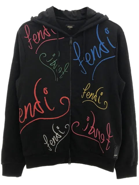 Fendi Pre-Owned 2010s logo-embroidered hoodie