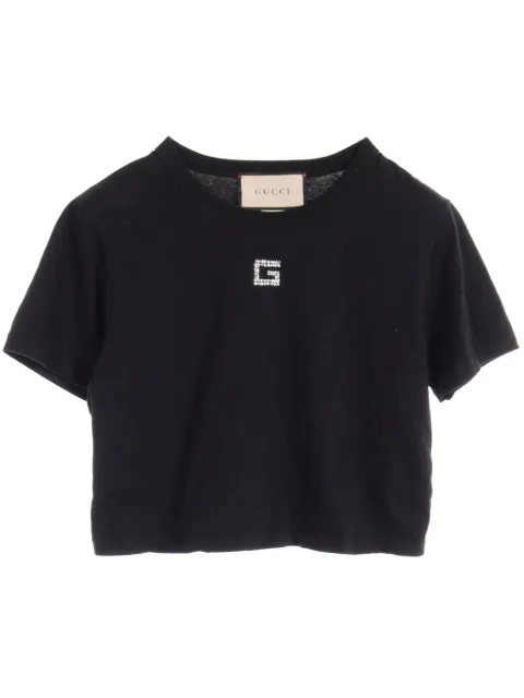 Gucci Pre-Owned 2010s Cropped Square G cotton T-shirt