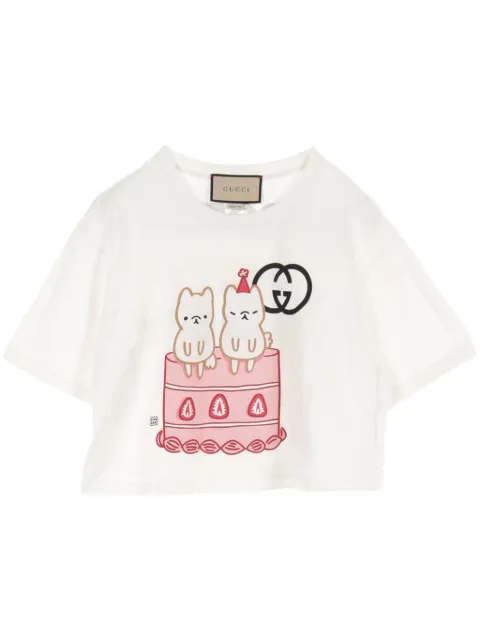 Gucci Pre-Owned 2010s cropped cotton T-shirt