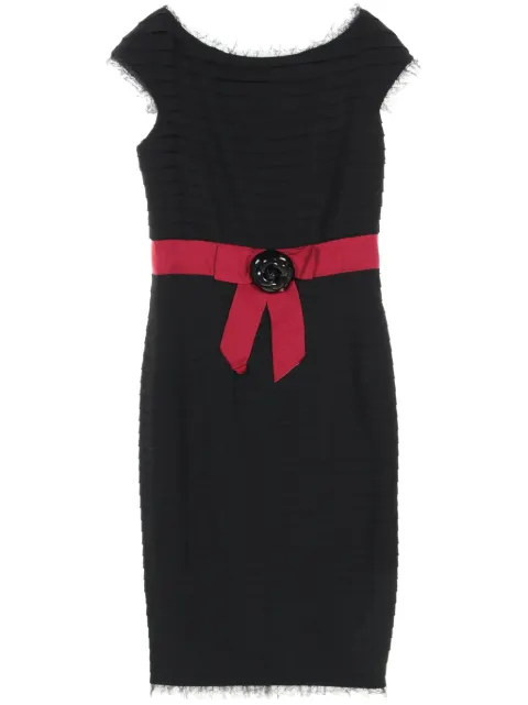 CHANEL Pre-Owned vestido midi con broche Camellia 1986-1988