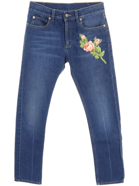 Gucci Pre-Owned 2010s embroidered jeans