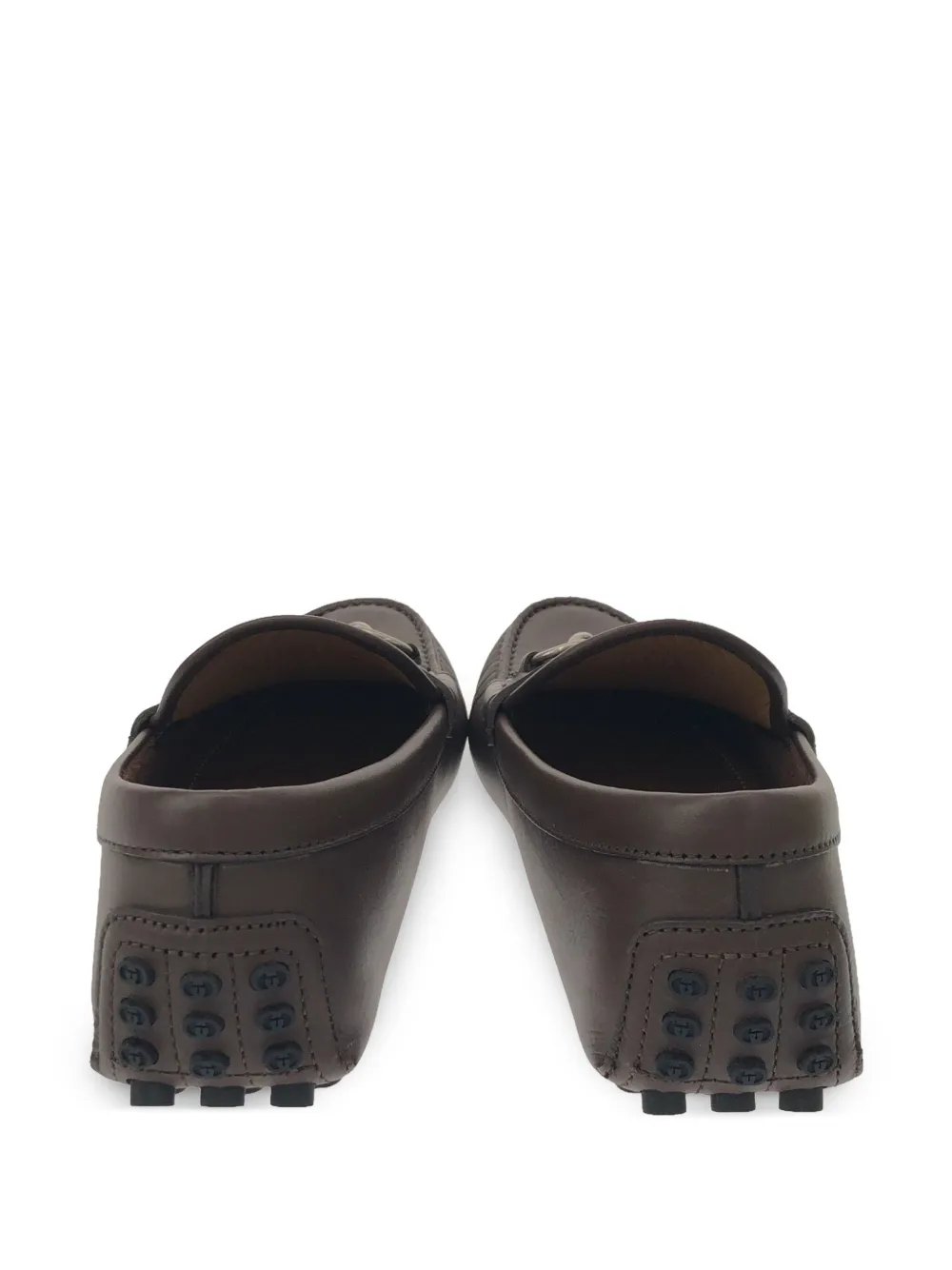 Pre-owned Gucci 2020s Horsebit-detail Loafers In Brown