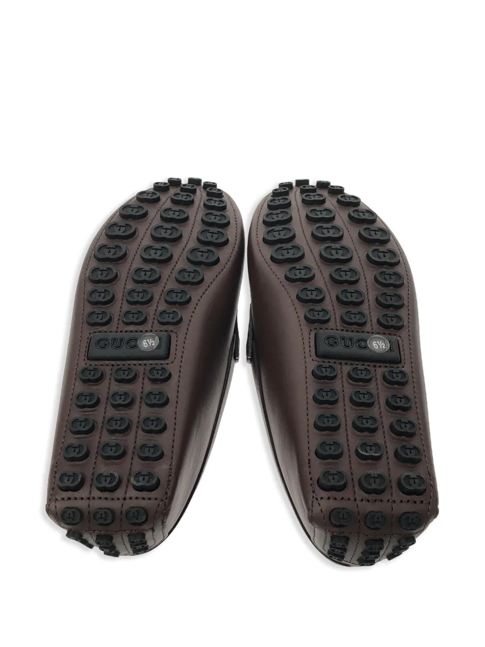 Pre-owned Gucci 2020s Horsebit-detail Loafers In Brown
