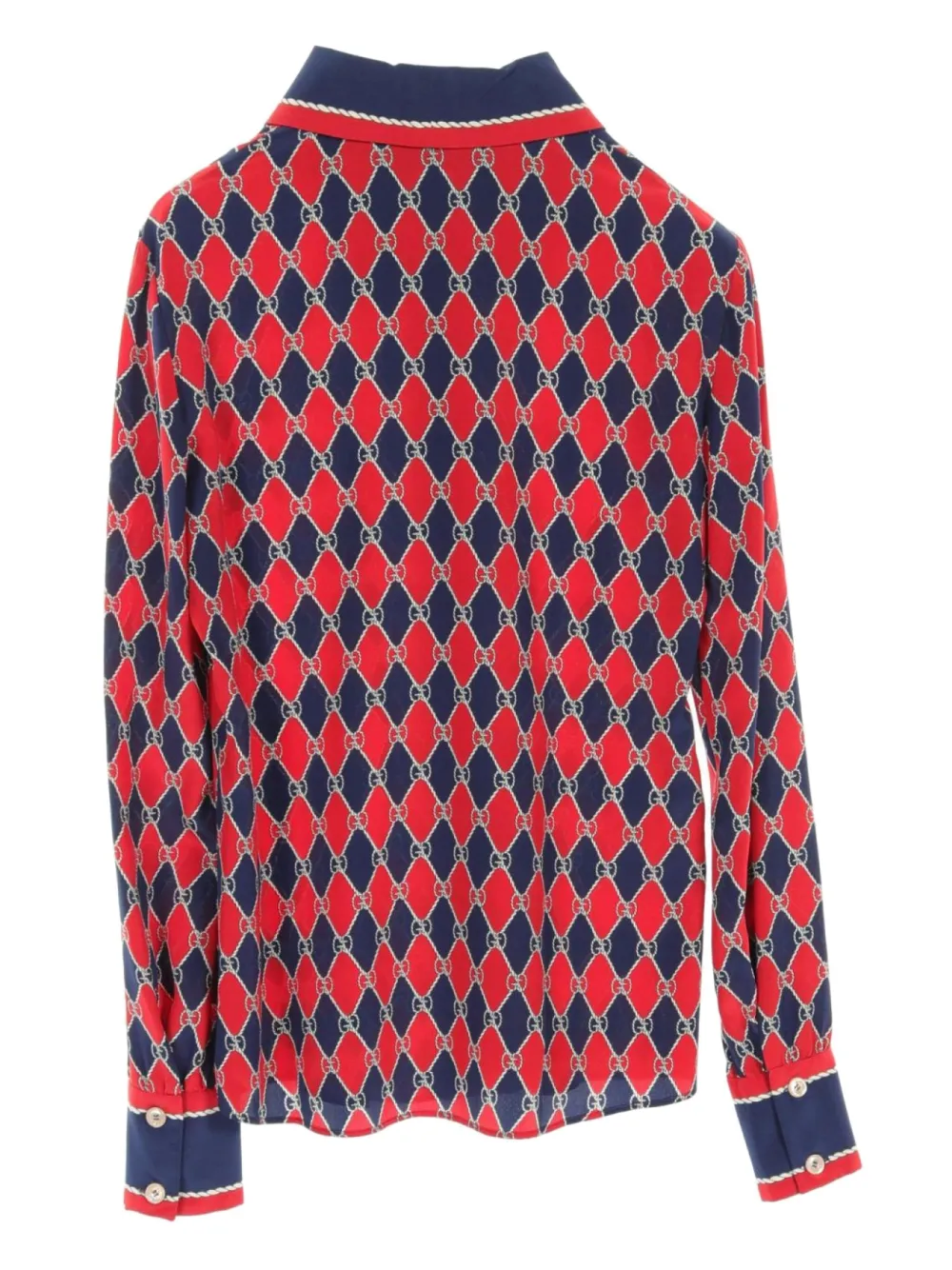 Gucci Pre-Owned 2010s GG Rhombus silk shirt - Blauw