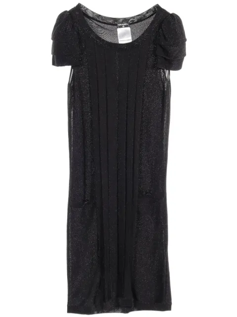 CHANEL Pre-Owned vestido tejido de lurex 1986-1988