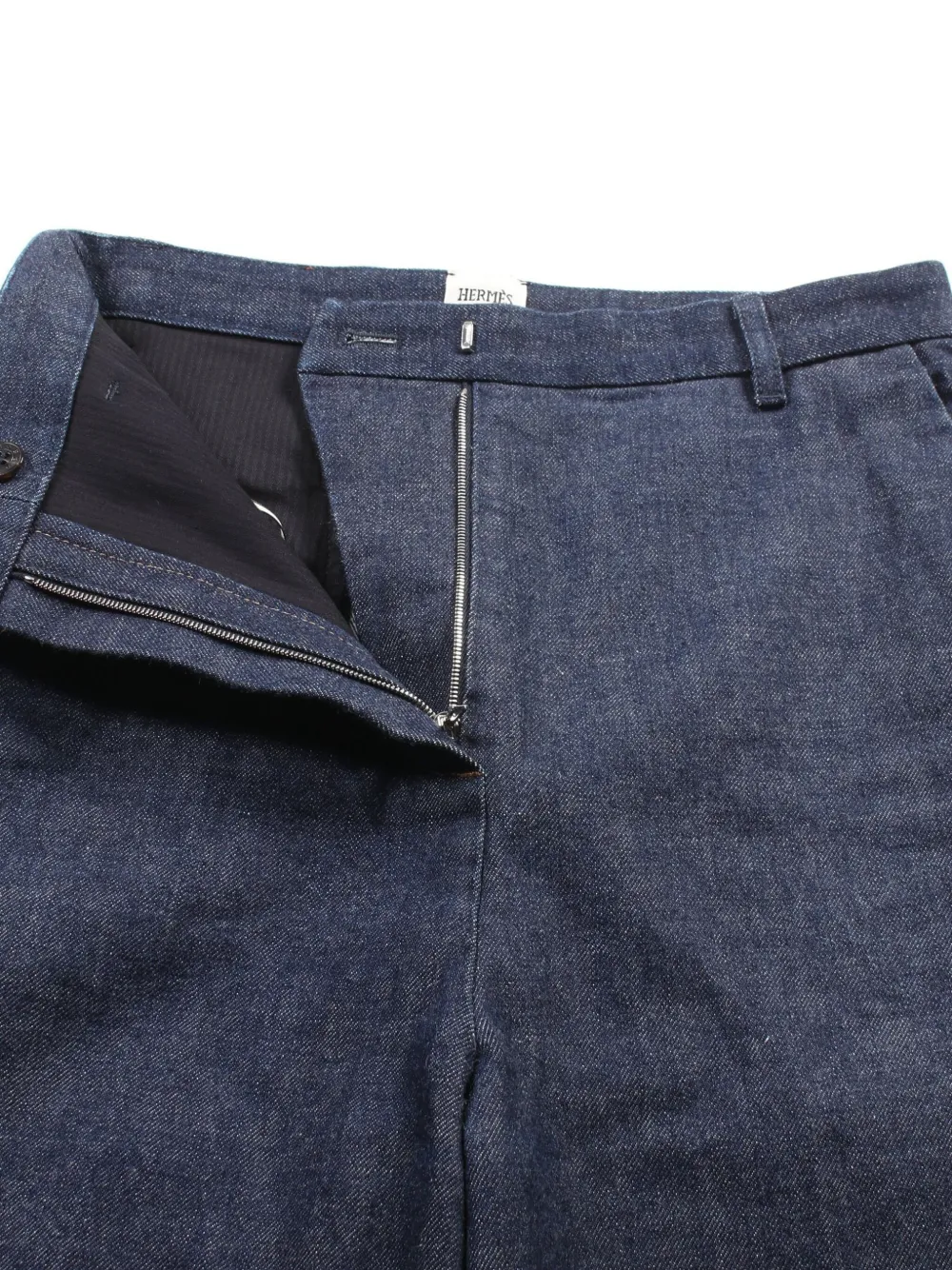 Pre-owned Hermes 2010s Denim Trousers In Blue