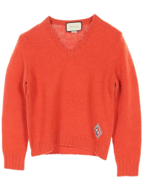 Gucci Pre-Owned 2000s logo-patch jumper 