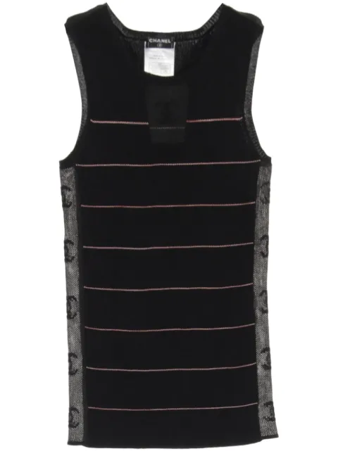 CHANEL Pre-Owned 1986-1988 striped tank top