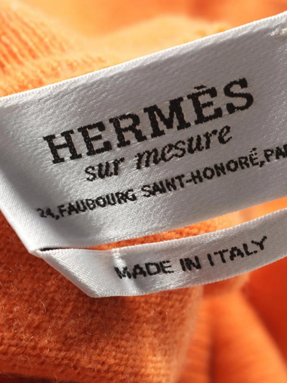 Pre-owned Hermes 2000s Cashmere Sweater In Orange