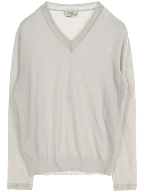 Hermès Pre-Owned 2000s V-neck jumper 