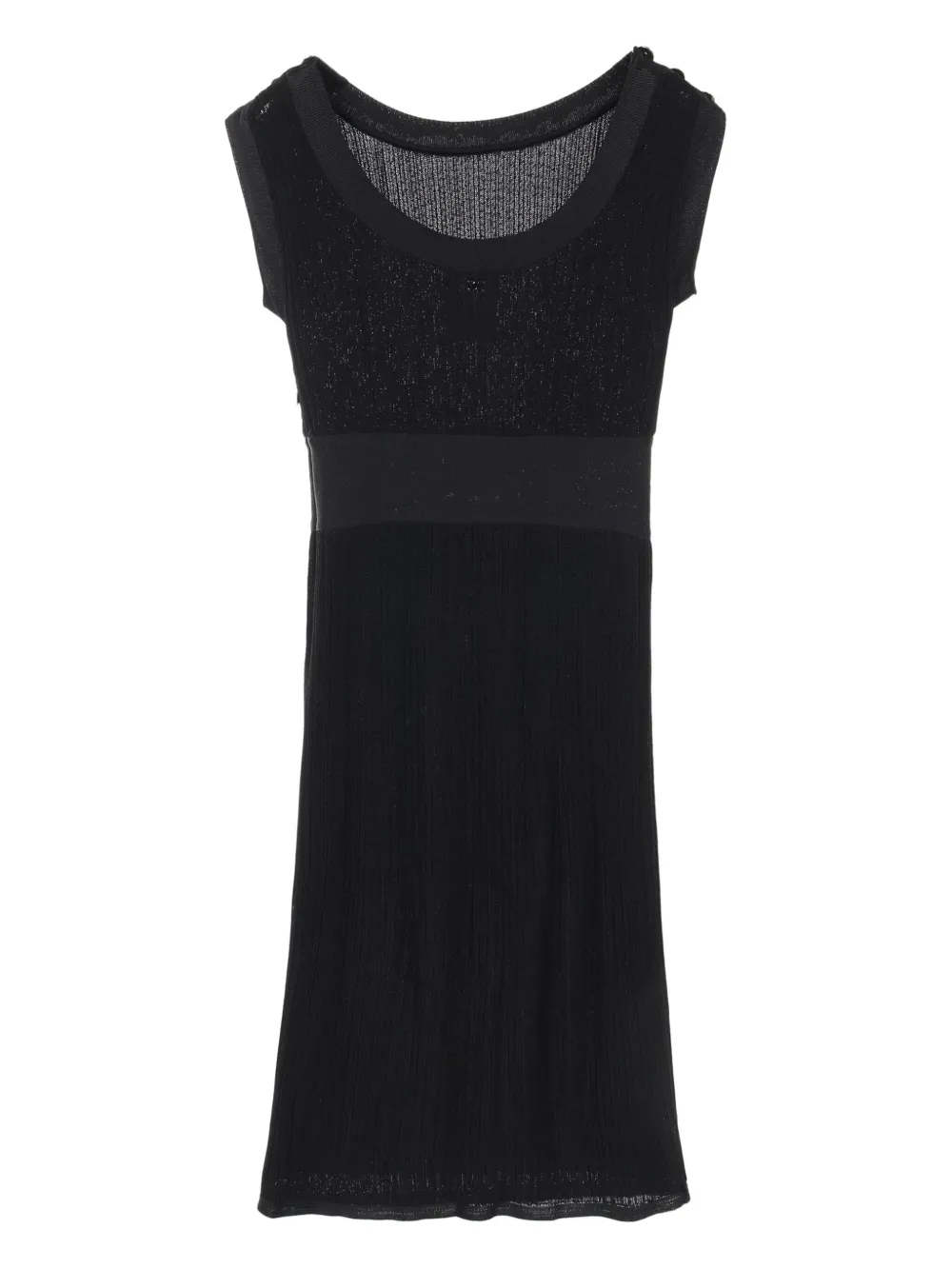 CHANEL Pre-Owned 1986-1988 sleeveless knitted dress - Zwart