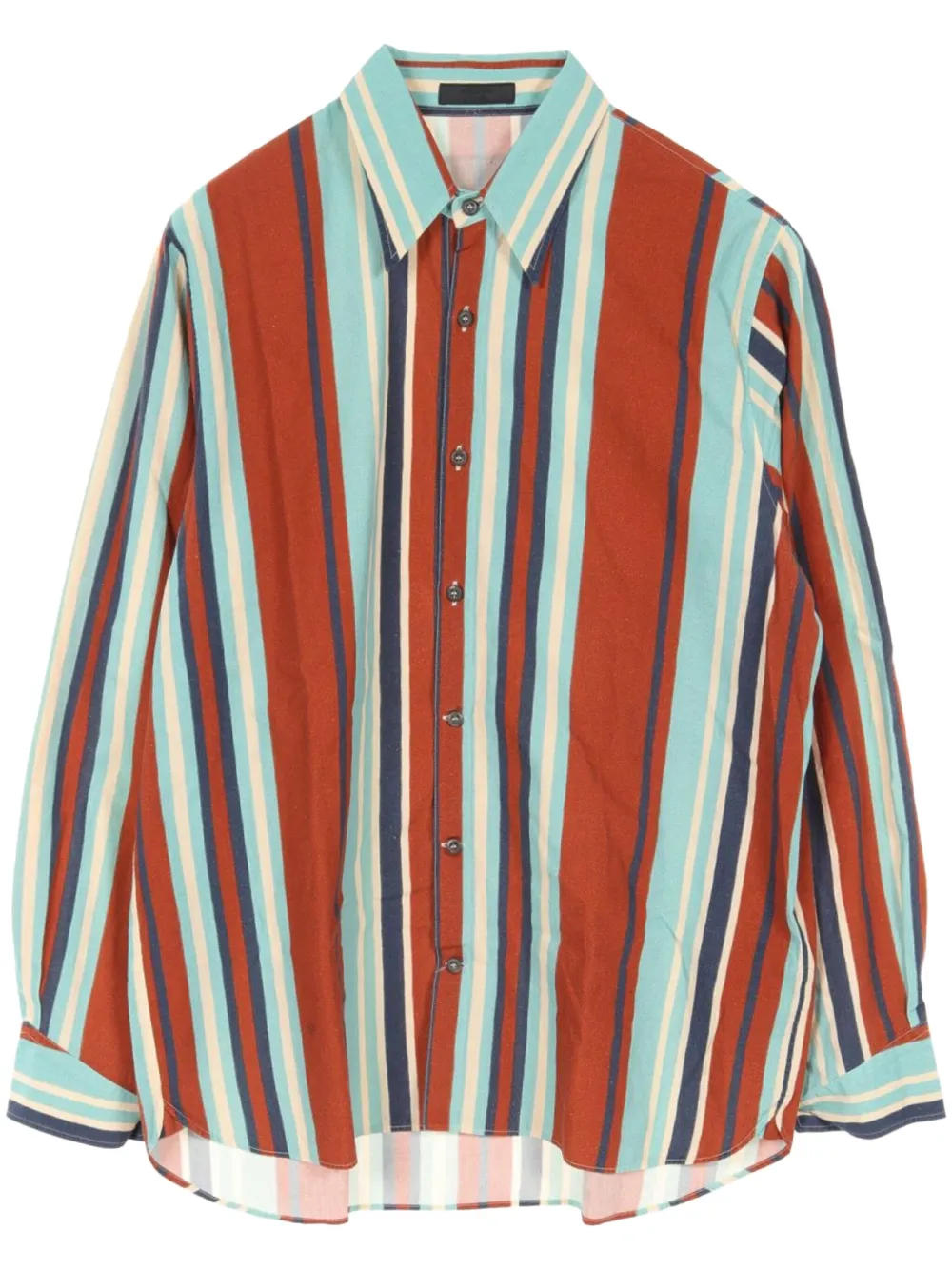 Prada Pre-Owned camisa con rayas estampadas 2000 | azul | Image 1