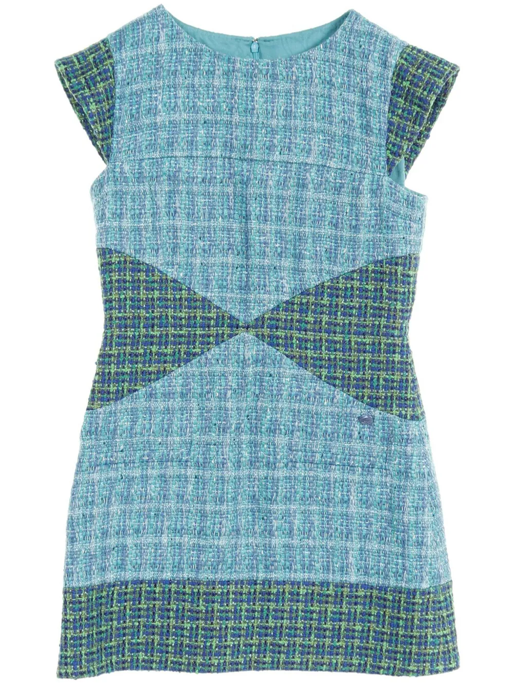 CHANEL Pre-Owned 1986-1988 tweed dress | Blue | Image 1