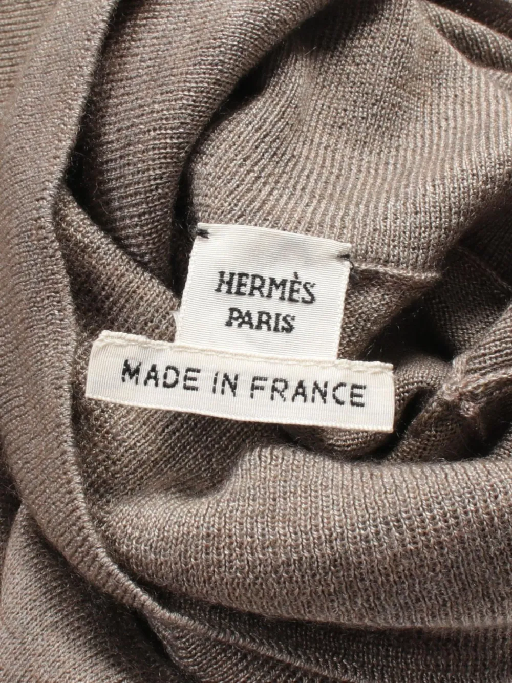 Hermès Pre-Owned 2010s roll-neck dress - Beige