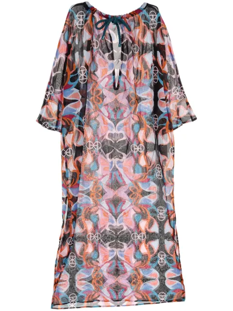 Hermès Pre-Owned vestido con estampado abstracto 2010