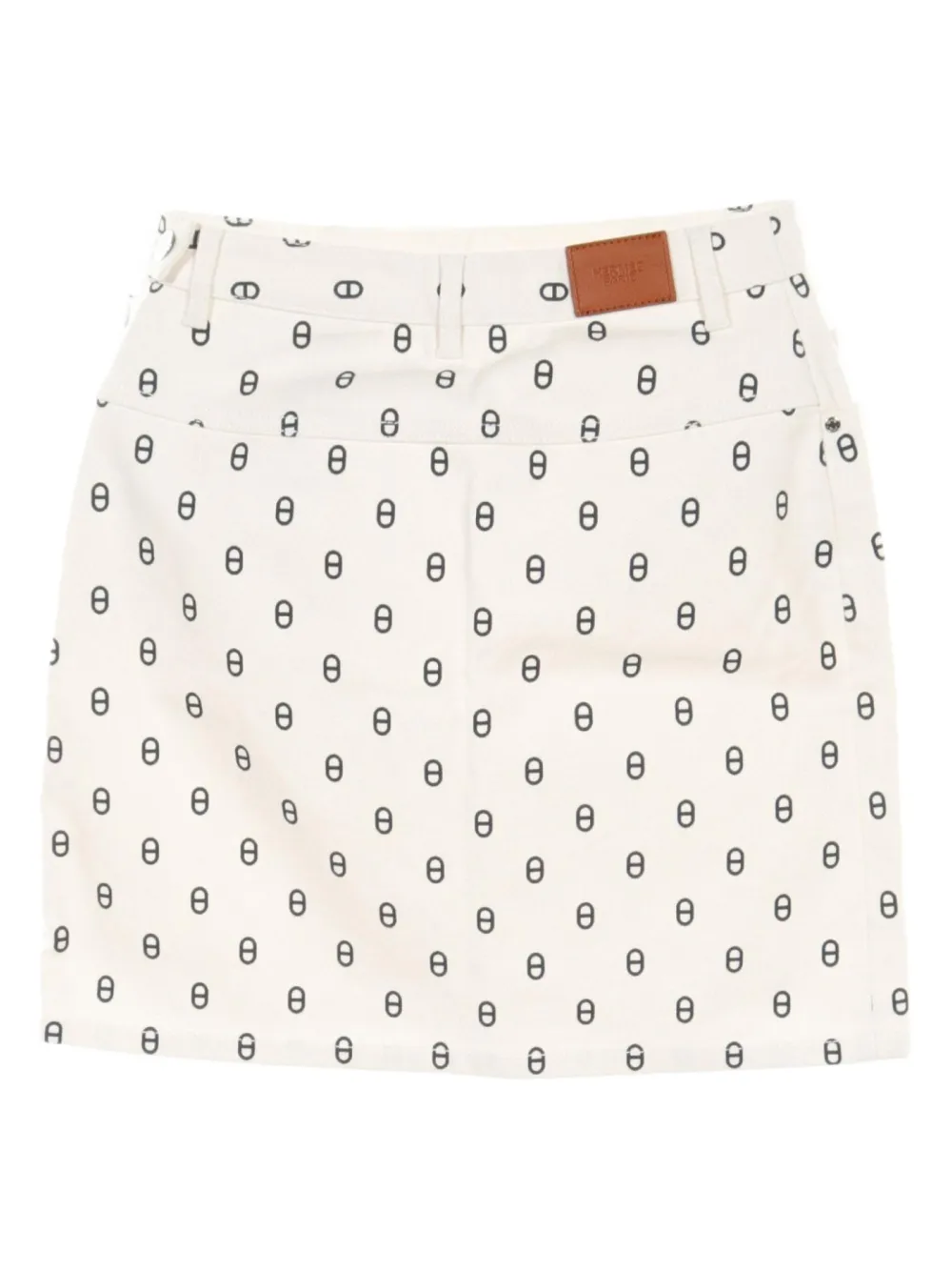 Hermès Pre-Owned 2020s Chaine d'Ancre mini skirt - Wit