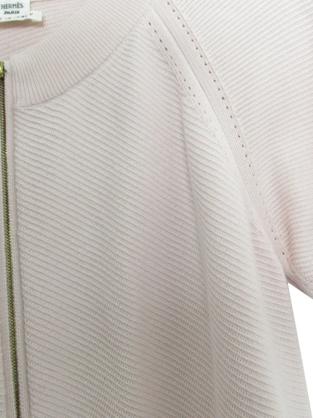 Pre-owned Hermes 2010s Knit Short-sleeve Top In Pink