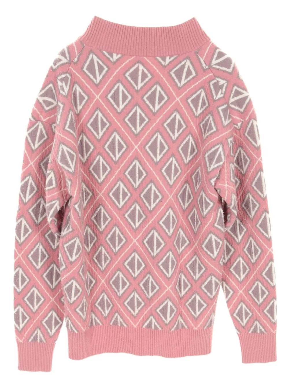 Christian Dior Pre-Owned 2010s diamond knit jumper - Roze