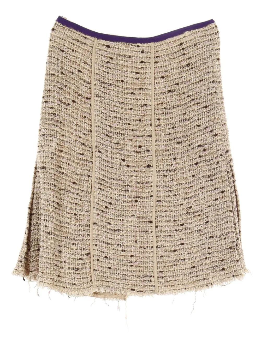 Prada Pre-Owned 2000s tweed skirt - Beige