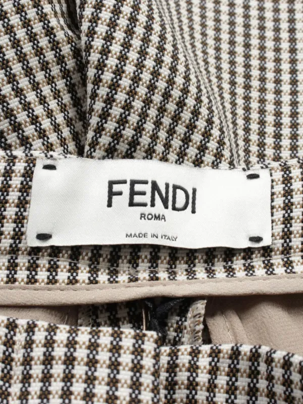 Fendi Pre-Owned 2020s wide-leg Checked Trousers Neutrals FARFETCH IN - Main Image