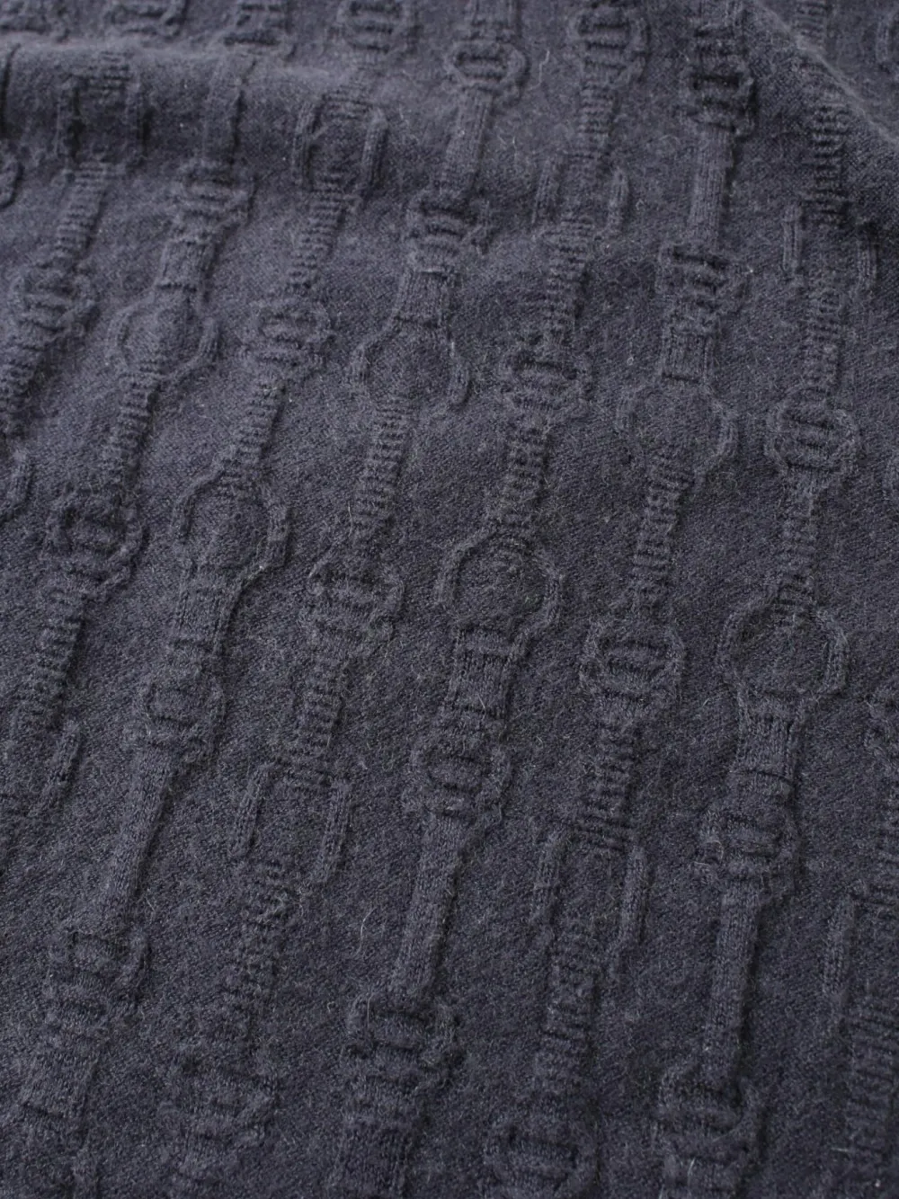 Pre-owned Hermes 2000s Jacquard Sweater In Grey
