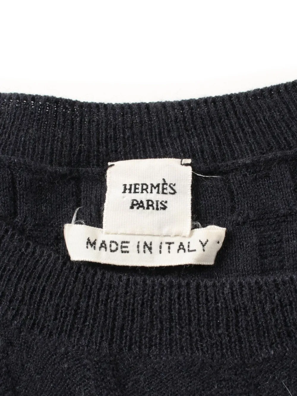 Pre-owned Hermes 2000s Jacquard Sweater In Grey